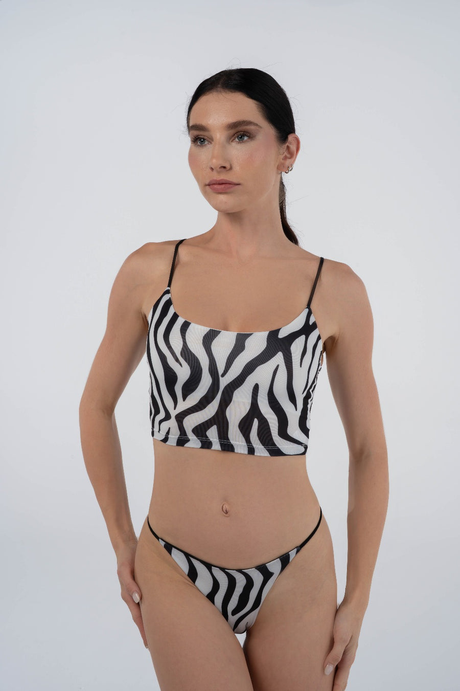 Yılan ve Zebra Desenli Crop
