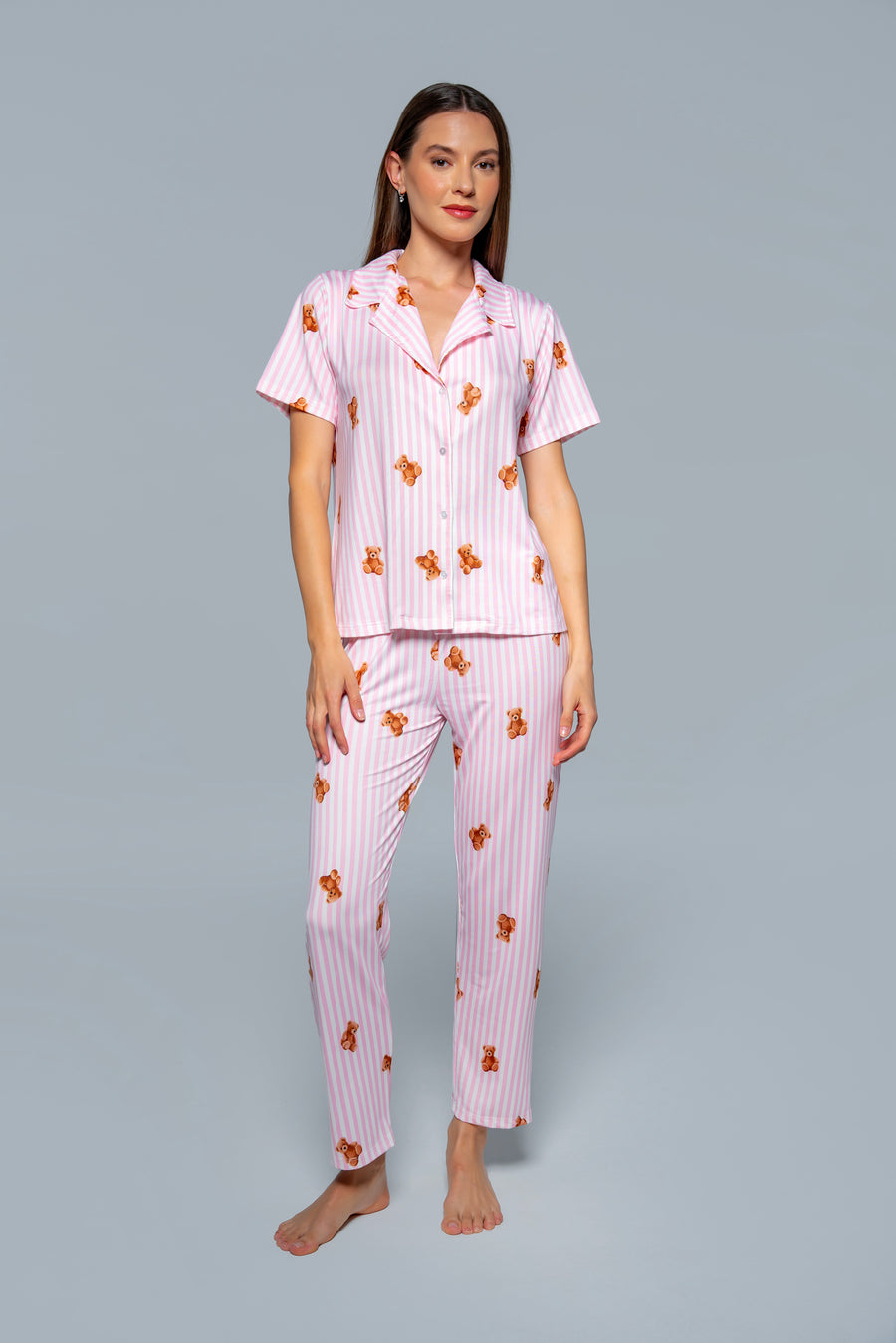 Ayıcık Desenli Pijama Takımı