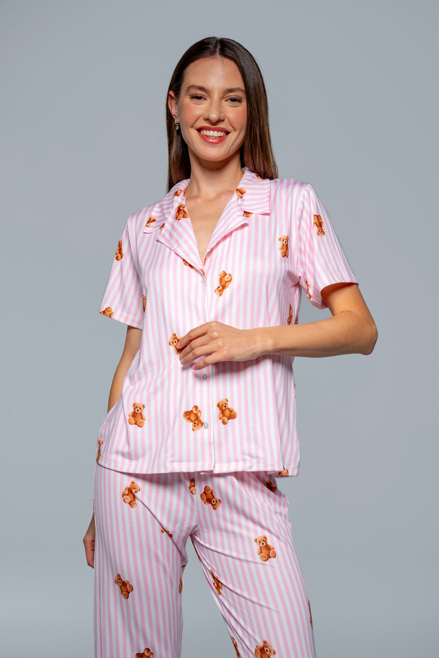 Ayıcık Desenli Pijama Takımı