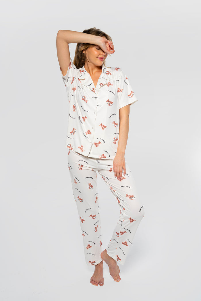 Ayıcık Desenli Pijama Takımı